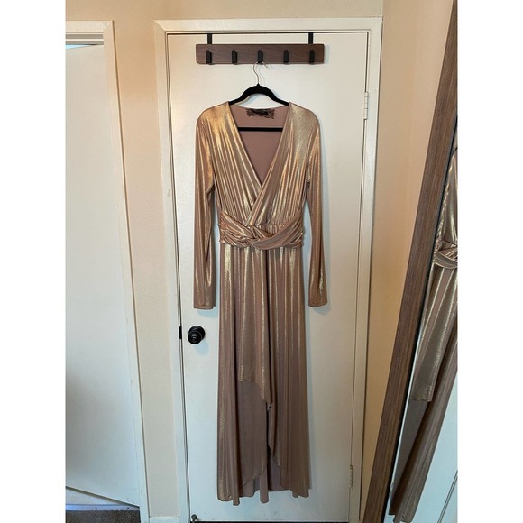 Patrizia Pepe Abido Dress Old Gold NWT Size 3 - Picture 4 of 12